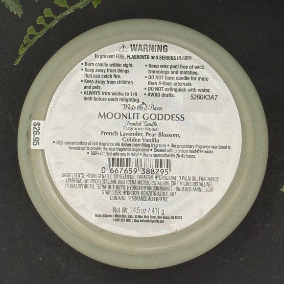 BBW Moonlit Goddess White Barn Bath & Body Works 3 Wick Candle - Picture 10 of 10